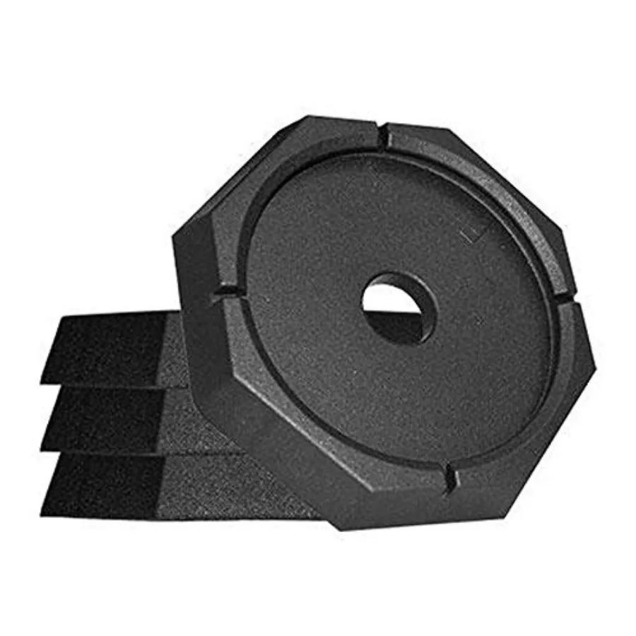 

EQ Permanently Attached RV Leveling Jack Pad for Equalizer Landing Feet 4-Pack Heavy-Duty Rubber Black Durable and Slip-Resista