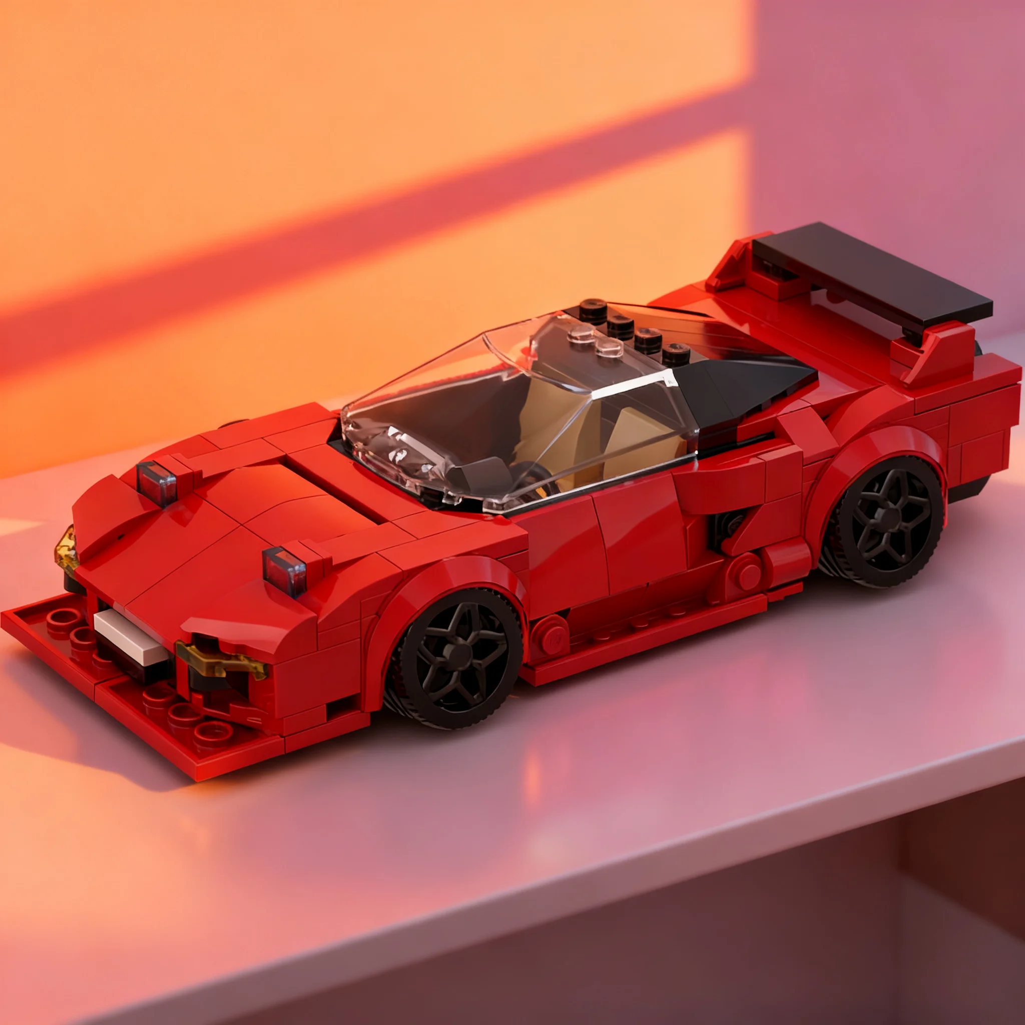 264pcs MOC City Champions Japanese Auto NSX NA1 Liberty Walk Model Building Blocks Construction Toy Christmas Gifts DIY Idea Art