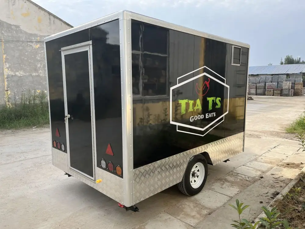 Food Truck Trailer with Customized Kitchen Setup pizza food trucks fully equipment