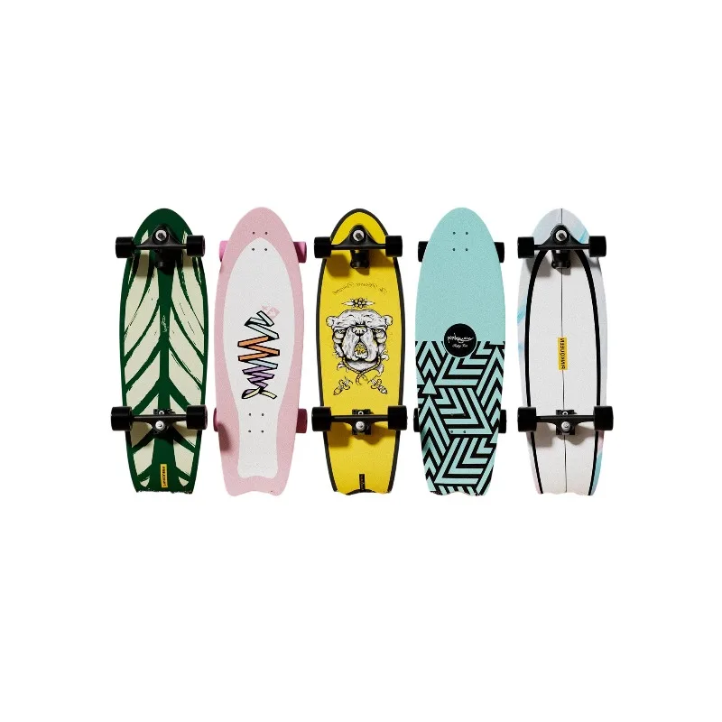 

QS Land surfboard skateboard 32 Inch with 78A Wheels & 5MM Spring for Beginners Adults, Cruising Downhill Practice