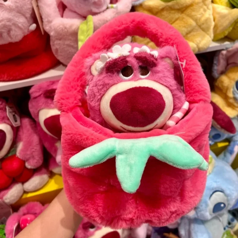 Miniso Disney Pixar Fruit Market Series 2-In-1 Doll Bag Lotso Stitch Anime Plush Handbag Bag Children Toy Birthday Gift Toy