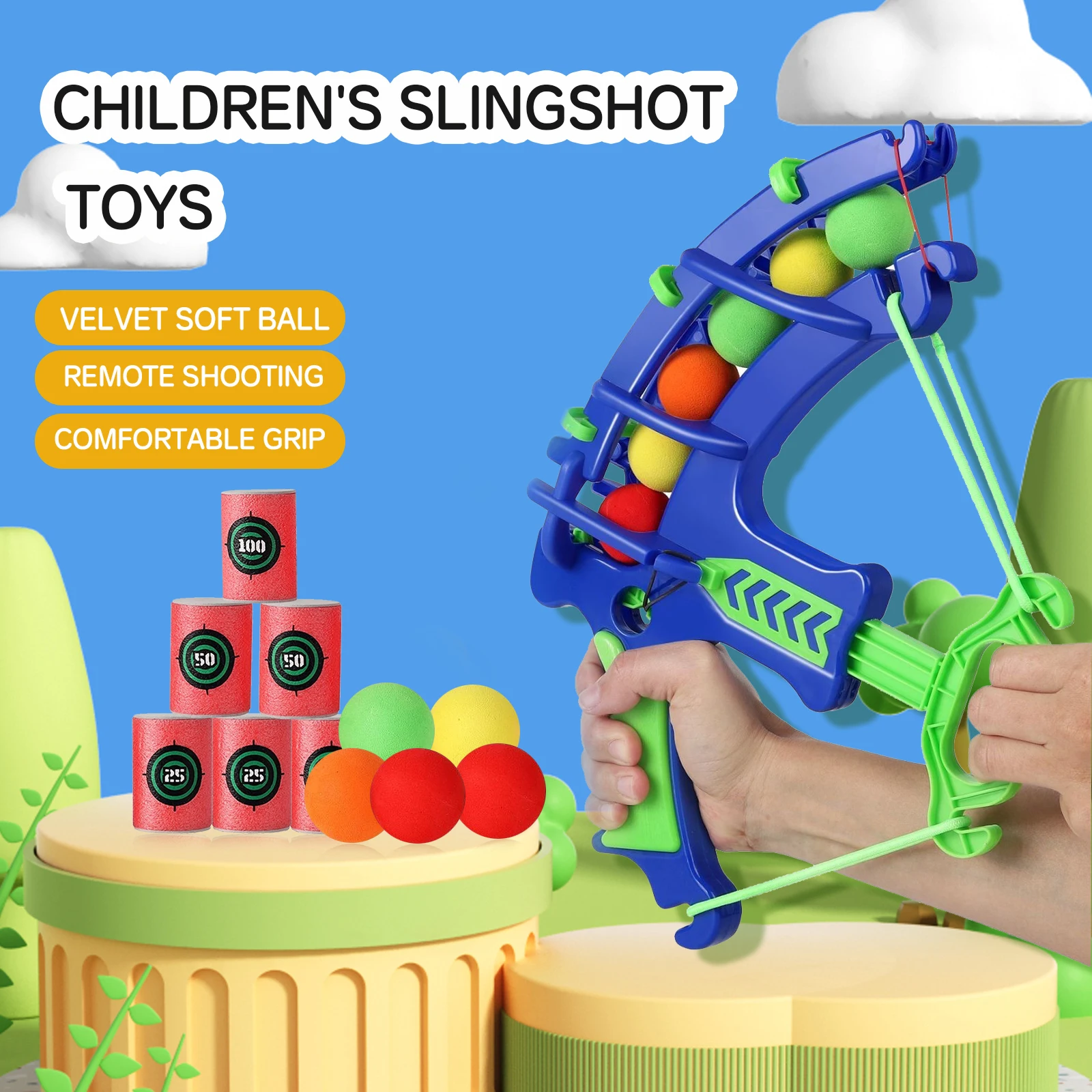 Montessori lancer Sport fronde cible balle collante jeu de fléchettes basket-ball jeux de société éducatif enfants jeu de plein air jouet