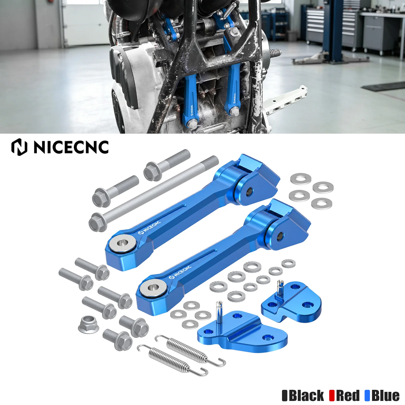 

NICECNC For Yamaha Banshee 350 1987-2006 ATV Motor Mounts Set YFZ350 Replaces 2GU-21314-00-00 Aluminum Complete Mounting Kit