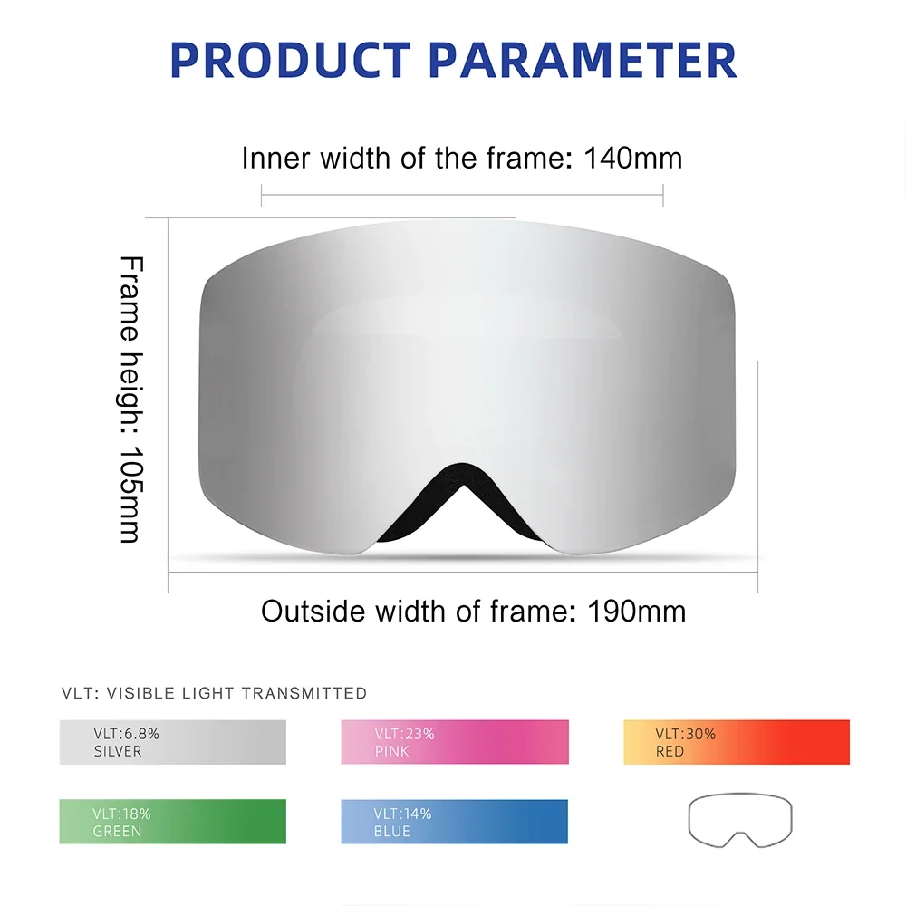 KINGSEVEN الرياضة في الهواء الطلق في سن المراهقة الرجال النساء نظارات التزلج-مكافحة الضباب UV400 على الجليد التزلج نظارات الشتاء يندبروف نظارات واقية