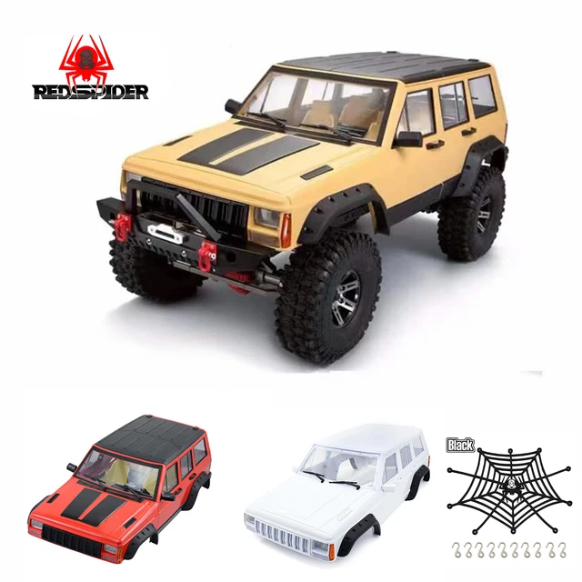 RED SPIDER Malowane nadwozie Cherokee 313 mm 12,3" Rozstaw osi Plastikowa obudowa samochodu do gąsienic RC Axial SCX10 i SCX10 II 1/10 90046 90047