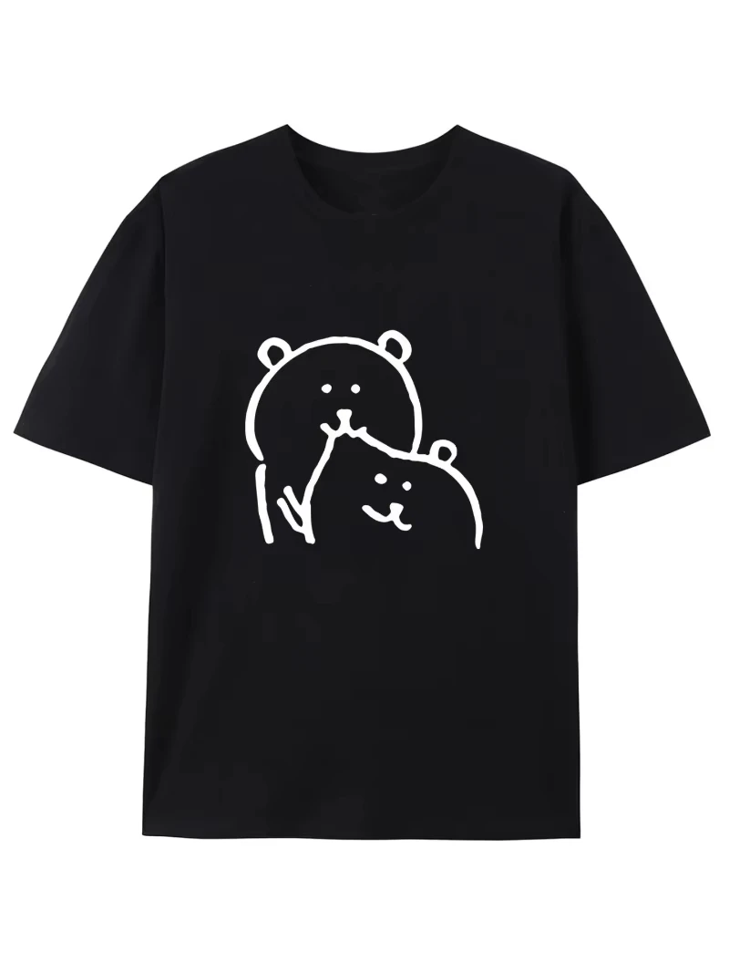 Nagano Bear Funny T-shirt 2026 Summer Casual Men Women Short-sleeved Cartoon Pattern Graphic Tees