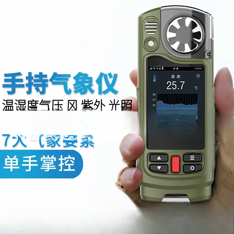 Multifunctional pocket handheld weather instrument, fire emergency command exploration hiker camping expedition