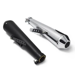 Chrome Motorcycles Slash Cut Exhaust Muffler Pipe for 1-3/8