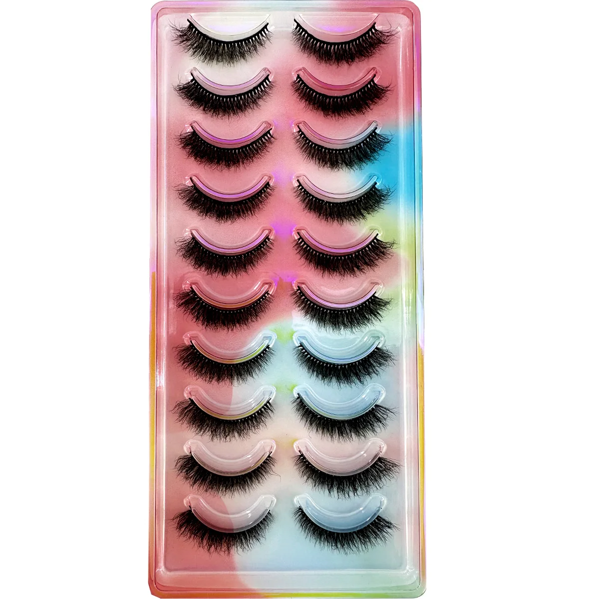 Neu10Pairs Nerz Wimpern 3D Nerz Wimpern 100% Tierversuchsfreie Wimpern Handgemachte Wiederverwendbare Flauschige Natürliche Wimpern Falsche Wimpern Make-Up
