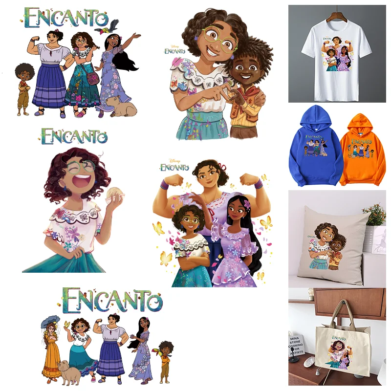 Disney ENCANTO sisters print decal,Ironing applications for clothing Patches,Suitable for Hoodies,T-shirts,pillows,canvas bag.