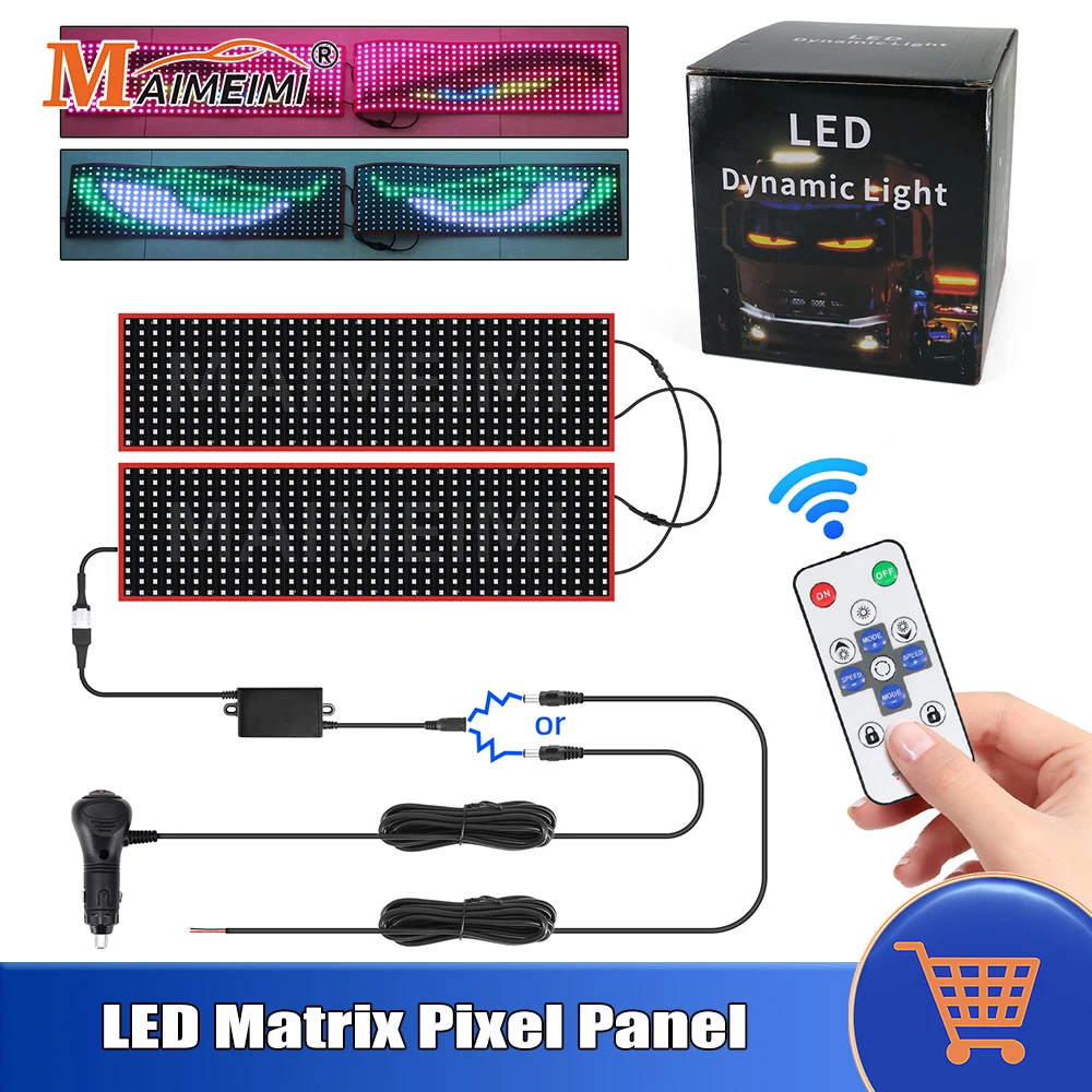 

Умный Bluetooth-совместимый светодиодный экран, модуль RGB, матрица вывески, пиксельная панель, прокрутка, рекламный свет, декор автомобиля