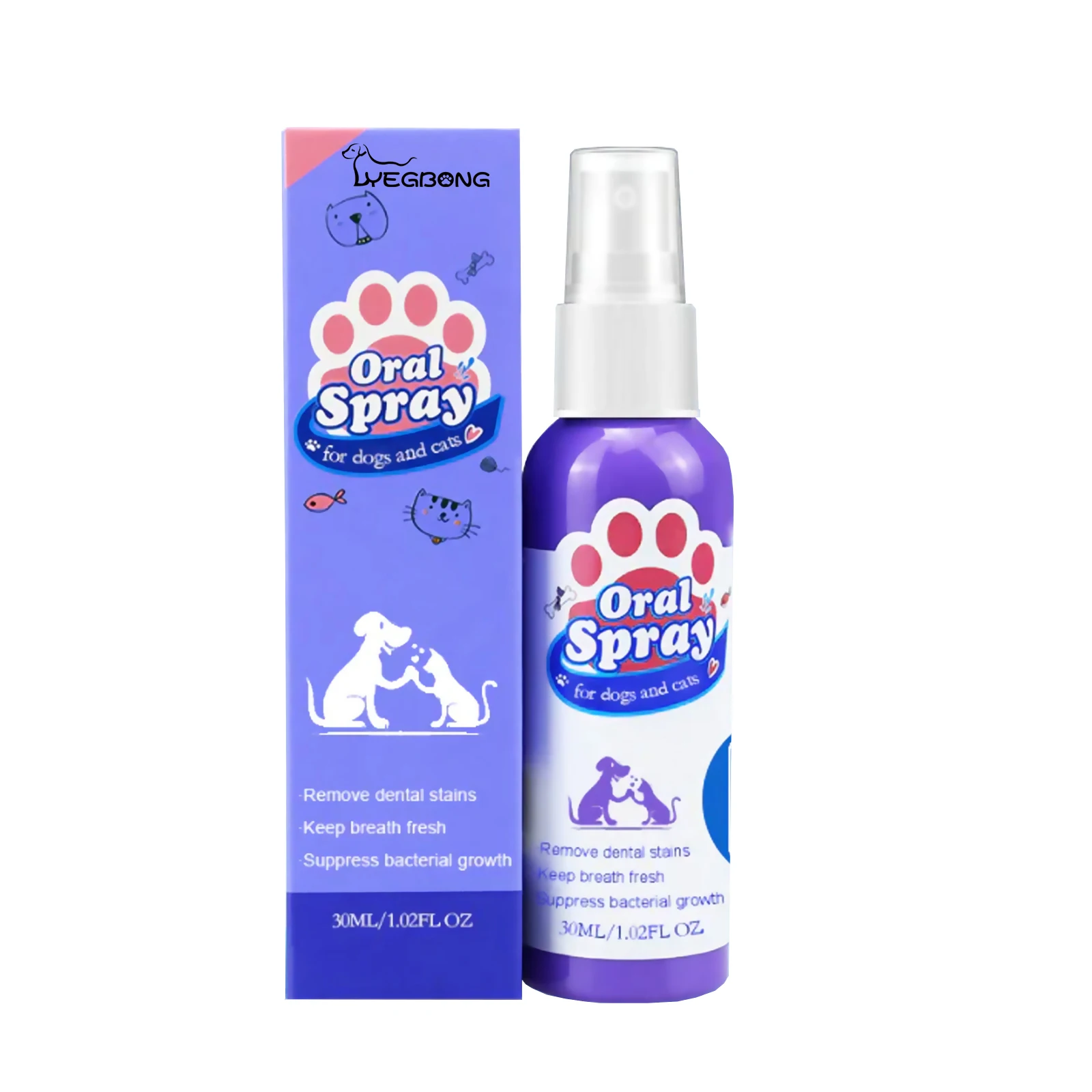 Pet Dental Cleaning Spray For Cats Dogs, Pet Oral Care Spray, Remove Plaque Tartar And Freshen Pet Breath