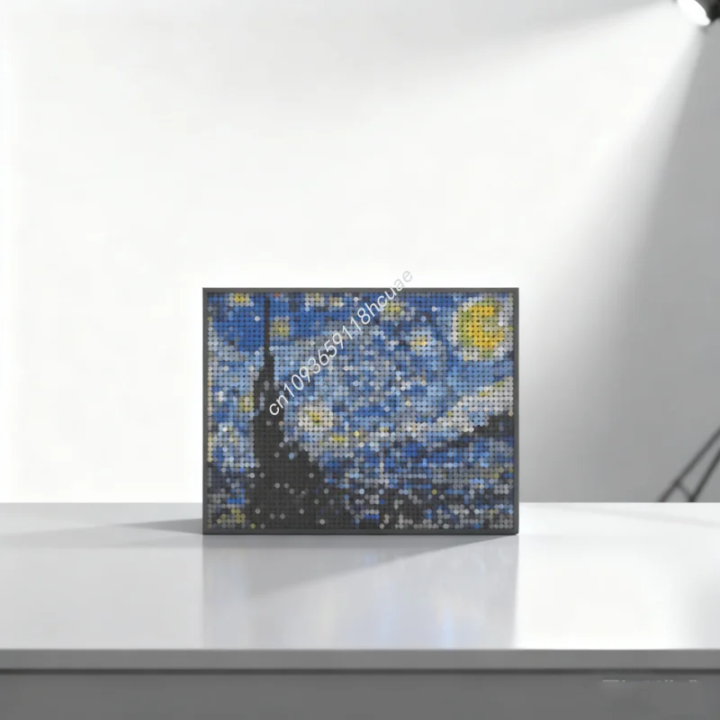 

3559pcs MOC Vincent Van Gogh The Starry Night Arted Model Building Blocks Christmas Gift Assemble DIY Creative Toy Idea Kids