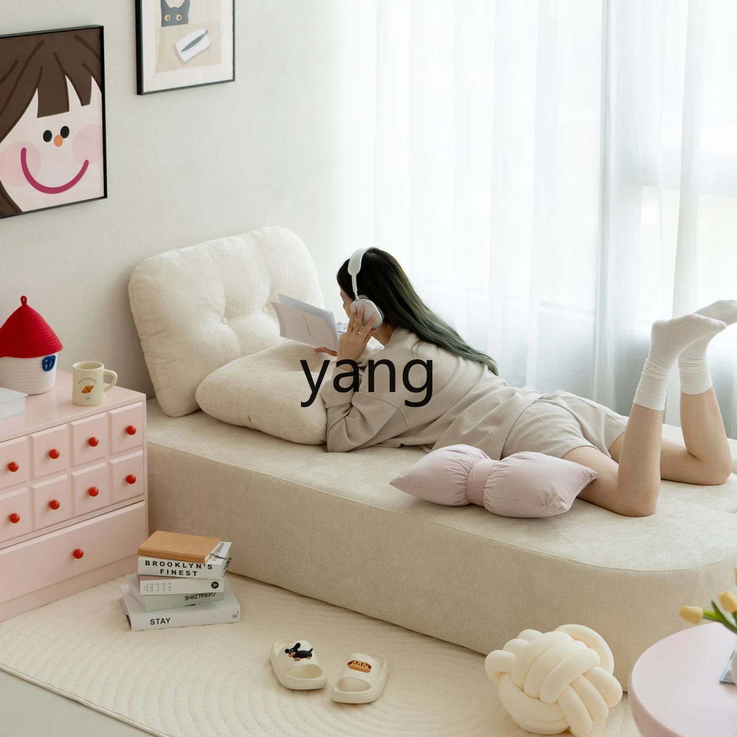 LMMSponge Sofá cama plegable para dormitorio doble