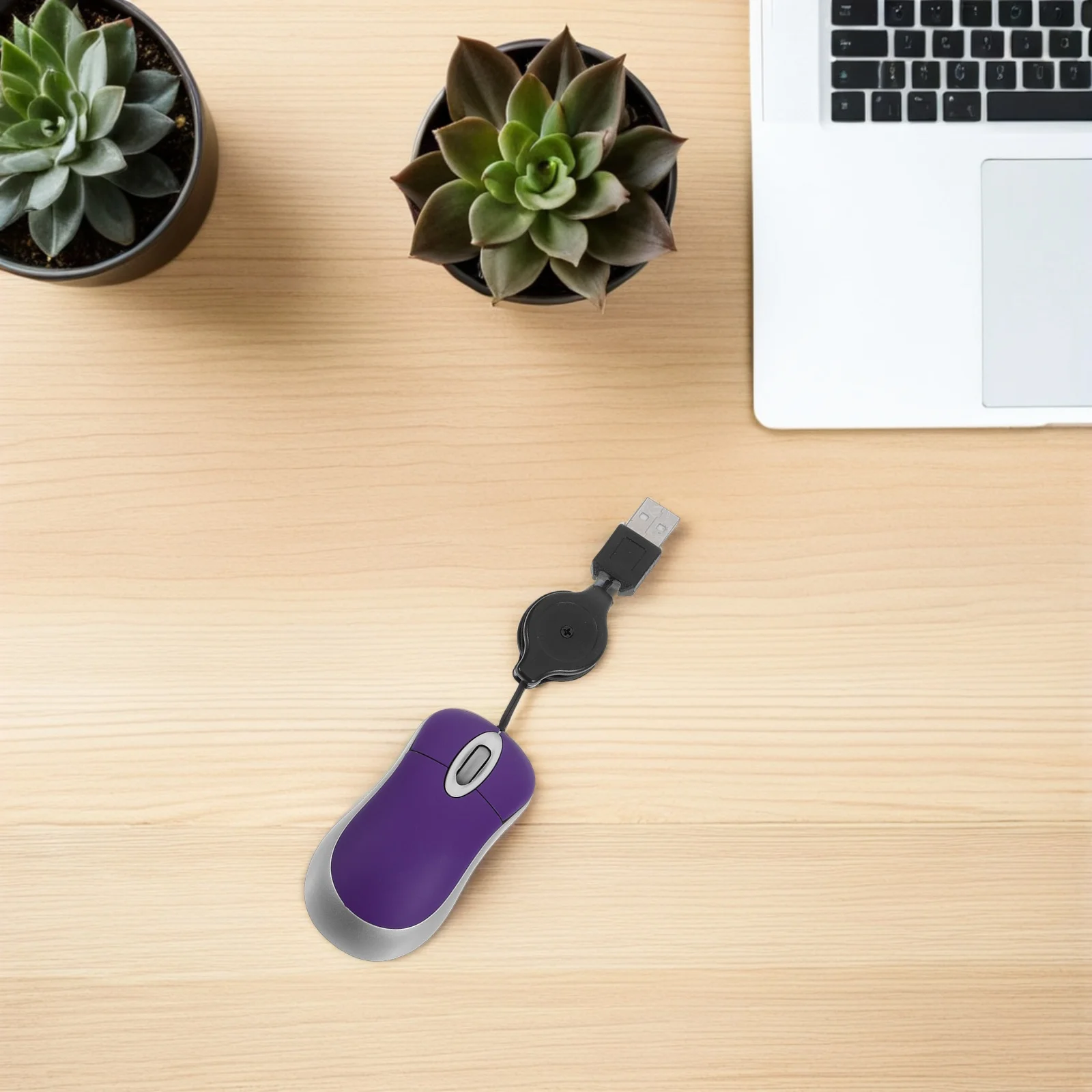 

Usb Mouse Compact Optical Wired Computer Mouse For Laptop Desktop 1000Dpi Silent Telescopic Cable Ergonomic Design