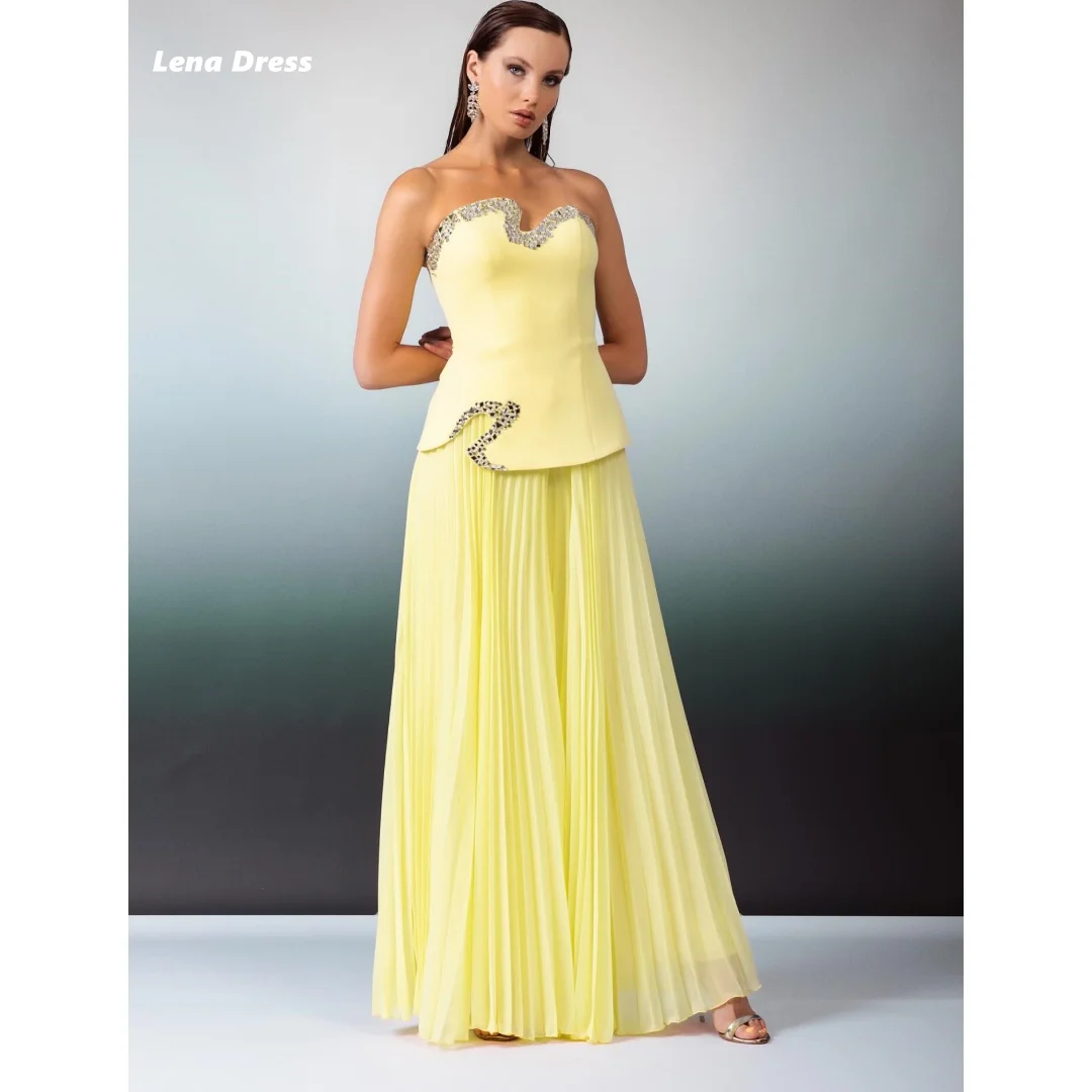 

Lena без рукавов Robe De Cocktail Femme Бальные платья Блестящие элегантные вечерние платья для свадьбы Женское свадебное вечернее платье по индивидуальному заказу