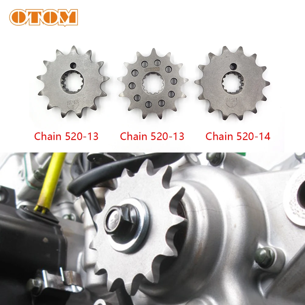 Передняя звездочка мотоцикла OTOM 13, 14 зубьев, шестерня, велосипед для грязи, эндуро, часть двигателя 520, ролик цепи для ZONGSHEN NC250 KAYO T6 Передняя звездочка мотоцикла OTOM 13, 14 зубьев, шестерня, велосипед для грязи, эндуро, часть двигателя 520, ролик цепи для ZONGSHEN NC250 KAYO T6