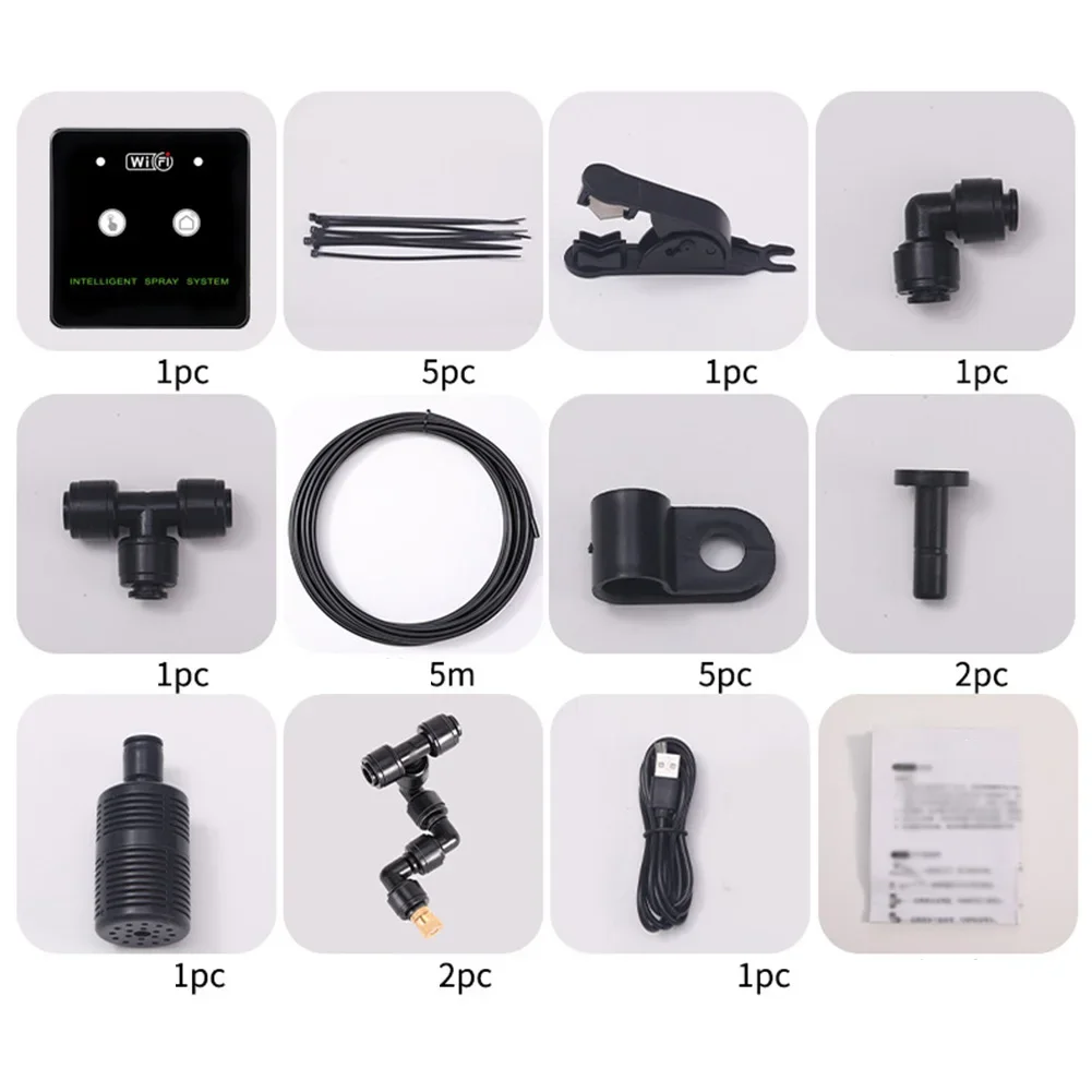 Programmable 360 Degree Rotating Misting Sprayer for Terrariums with Built-in Pump and Self-Priming Water Draw Capability