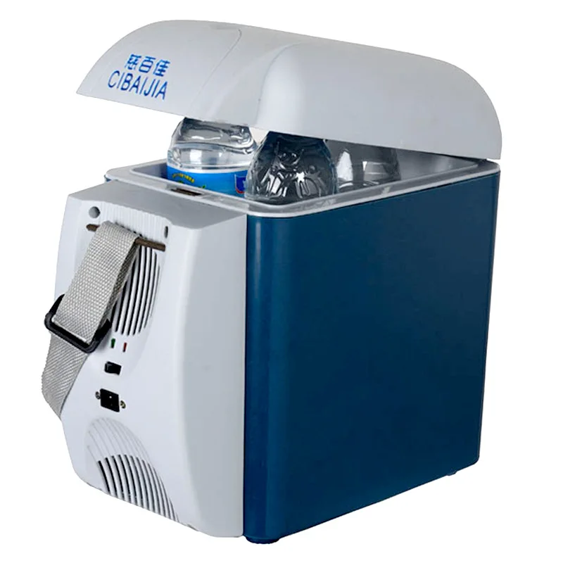 ثلاجة سيارة سعة 7.5 لتر، ساخنة وباردة، ثلاجة إلكترونية صغيرة ثنائية الغرض للسيارة