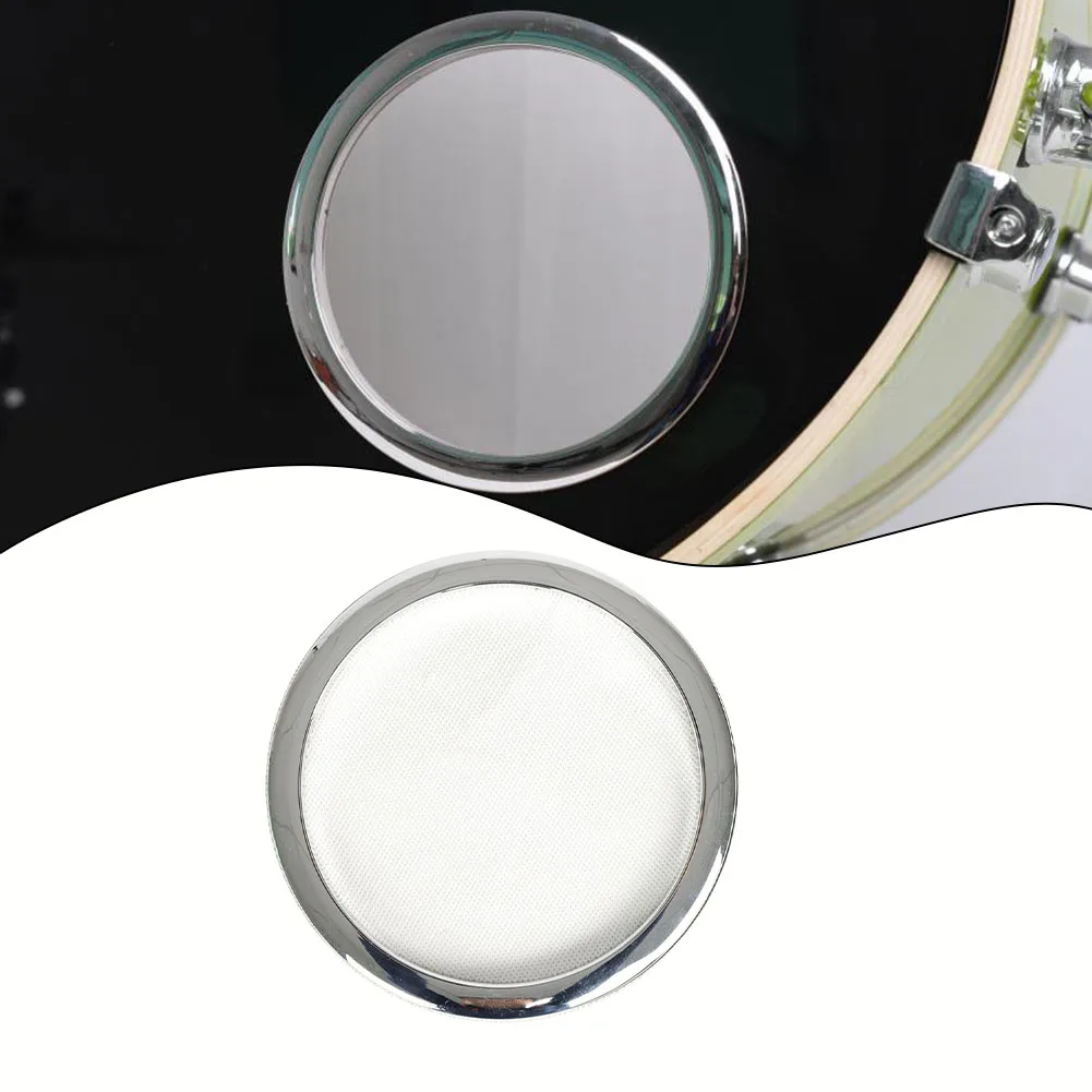 Bass Drum Enhancer For Port Insert Hole Protector Silver For Protection Part Adjustable Drum Ring Bass Reverberation Speaker