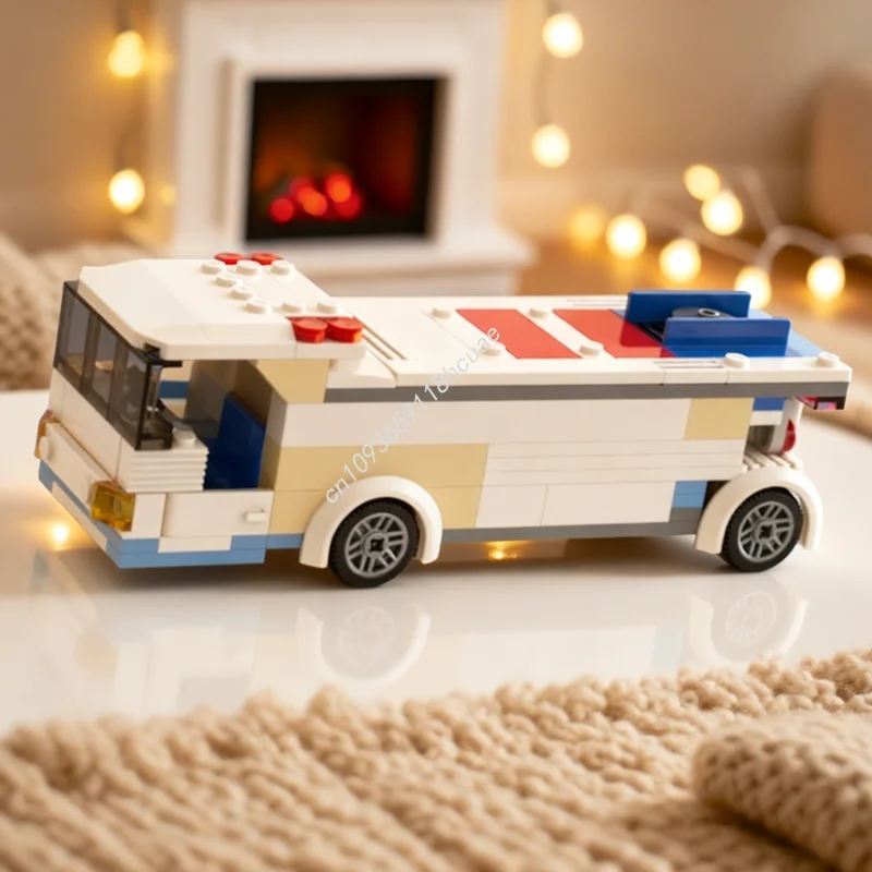 173 Uds. MOC 6 vehículo de aeropuerto ciudad modelo arquitectura de bloques de construcción Idea DIY regalo de Navidad juguetes educativos creativos ladrillo