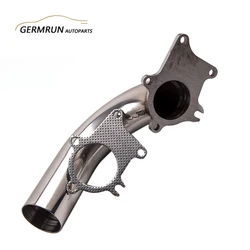 10“ LONG UNIVERSAL T3/T4 5 BOLT TURBO DOWNPIPE 90 DEGREE WITH GASKET FOR HONDA