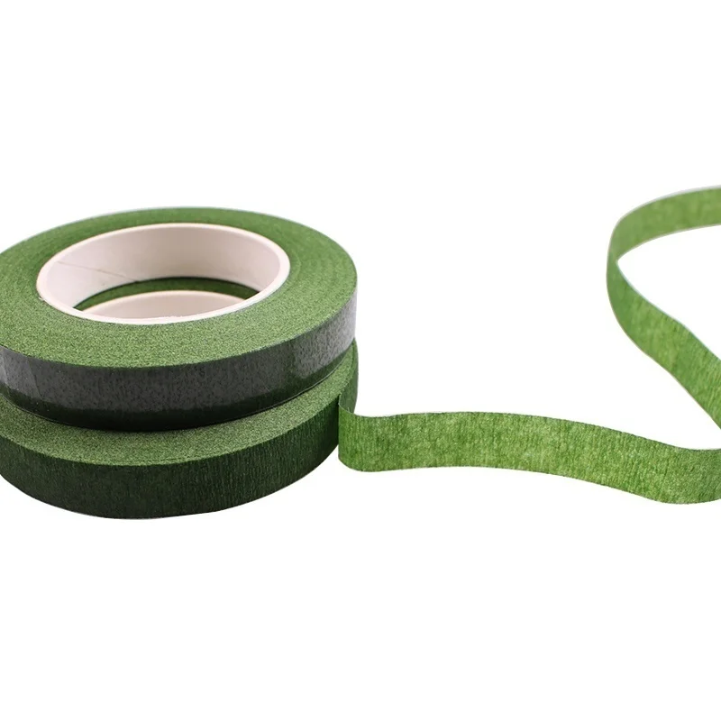 3‑Roll 30M Green Self‑Adhesive Floral Stem Tape Grafting Film For DIY Garland Wreath Artificial Silk Flower Making Supplies