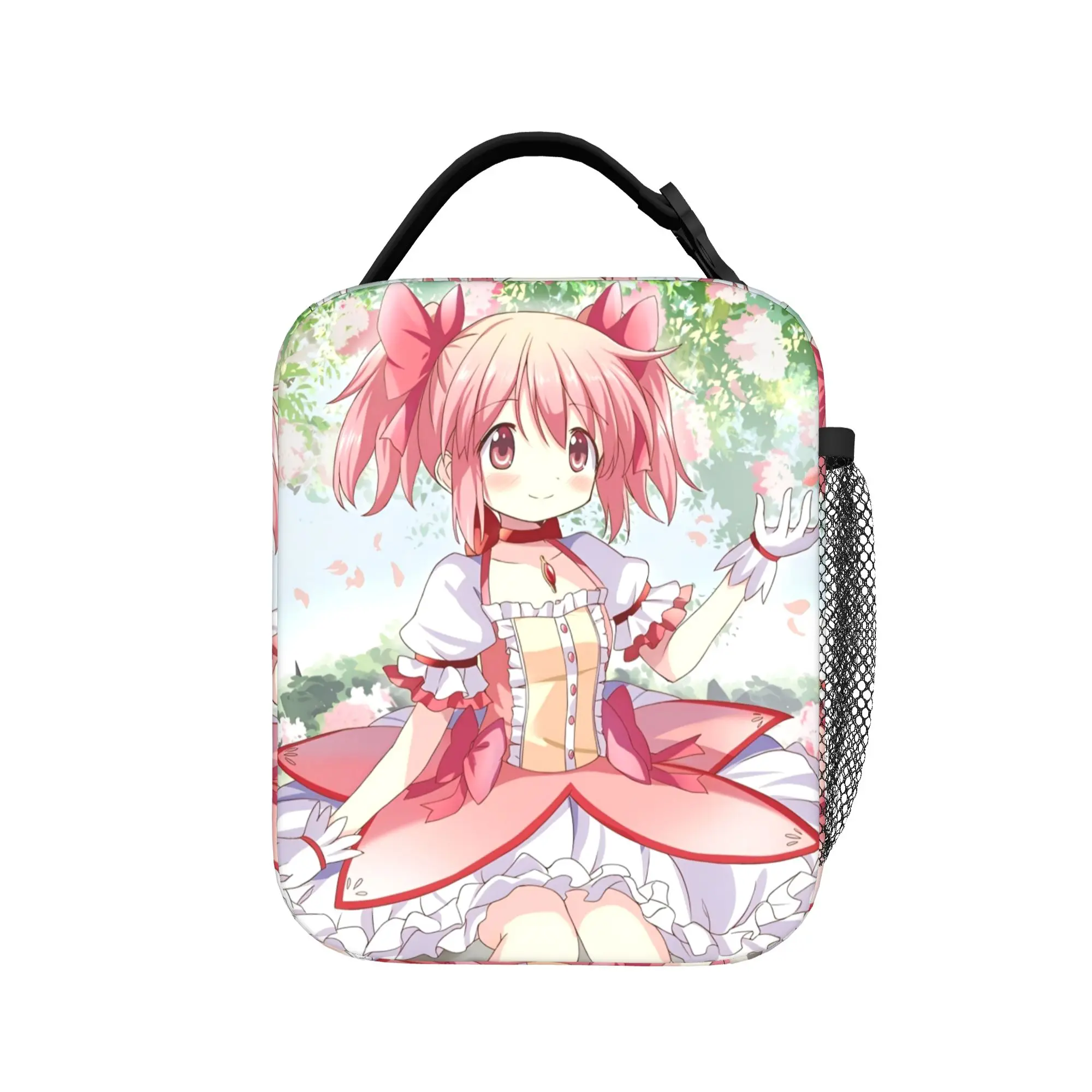 Puella Magi Madoka Magica Anime Insulated Lunch Bags Thermal Bag Reusable,Lunch Container  Portable Tote Lunch Box for Men Women