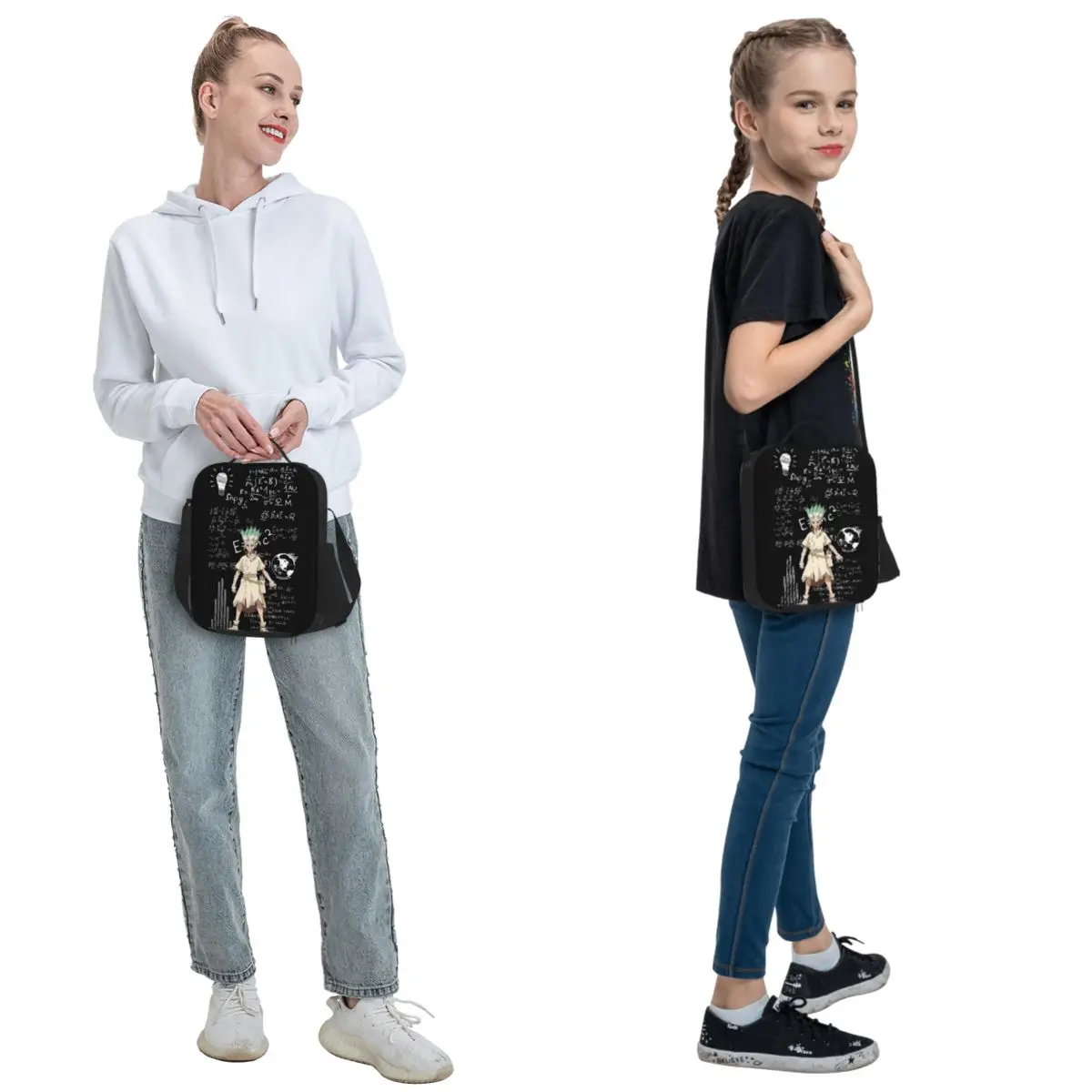 Senku Ishigami Dr Stone Apan أنيمي معزول حقيبة الغداء للنساء الأطفال المحمولة صناديق الطعام صندوق غداء حراري حمل