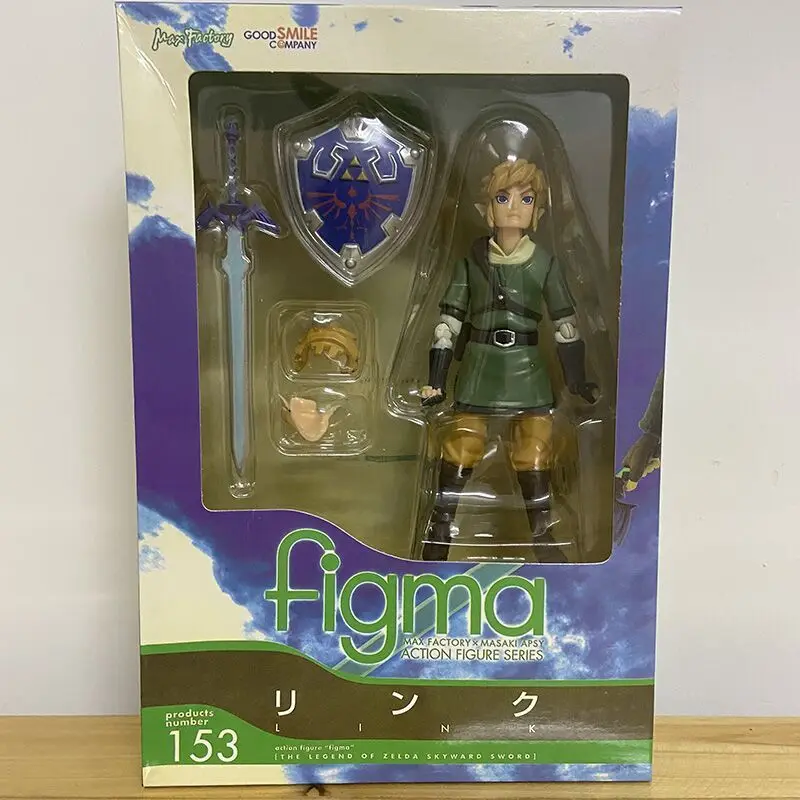 14cm Figma 153 Anime Figure Skyward Sword Link Breath Of The Wild Action Figurine Collectable Games Peripherals Model Toy