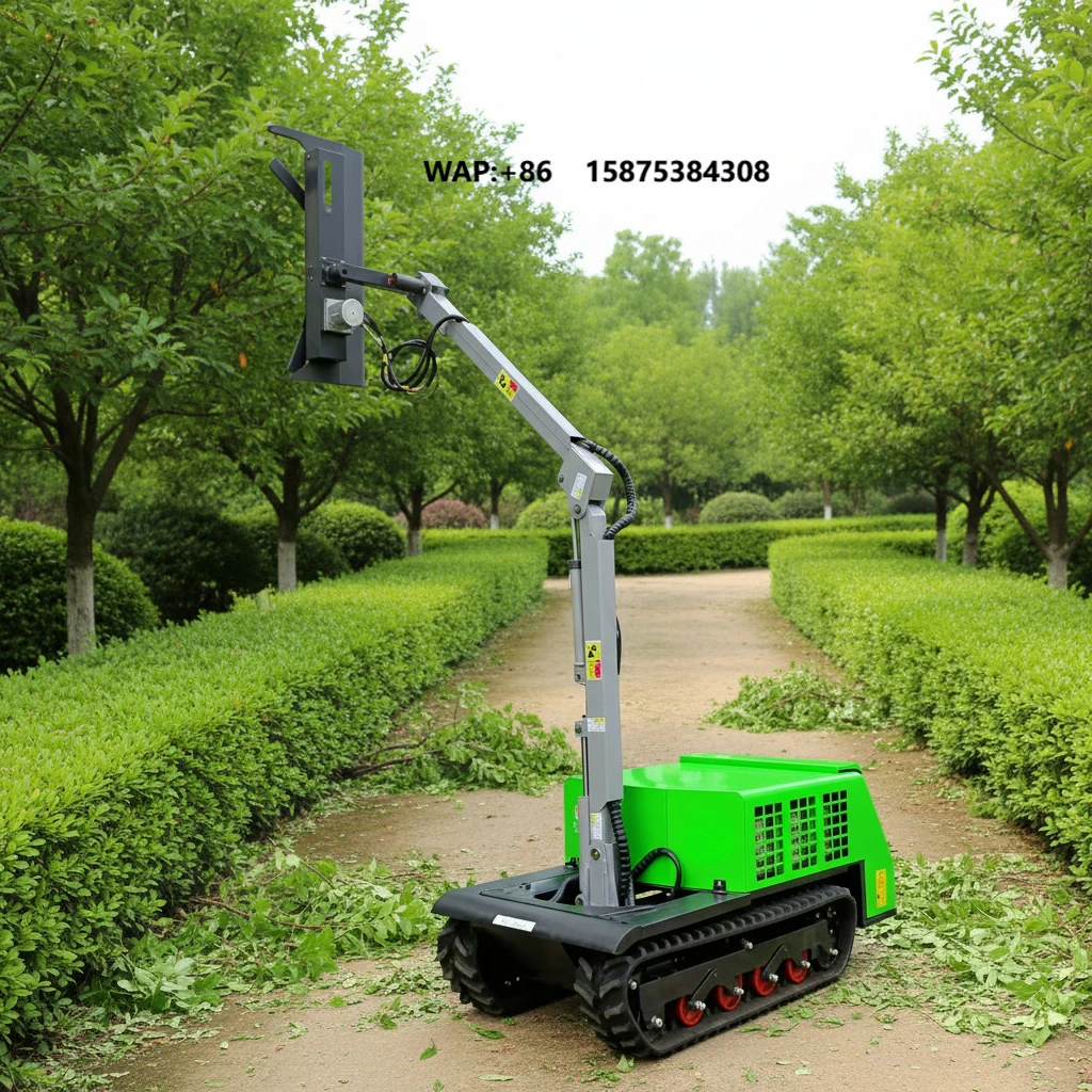 Battery Powered Hydraulic Crawler Tree Trimming Equipment Lawn Mower  for Eco-Friendly Farming