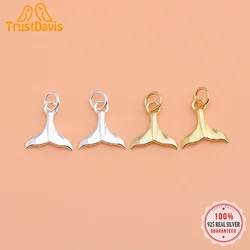 Trustcherokee Real 925 Sterling Silver Fashion Mermaid Tail Charm Pendant Handmade accessori fai da te gioielleria all'ingrosso HY040