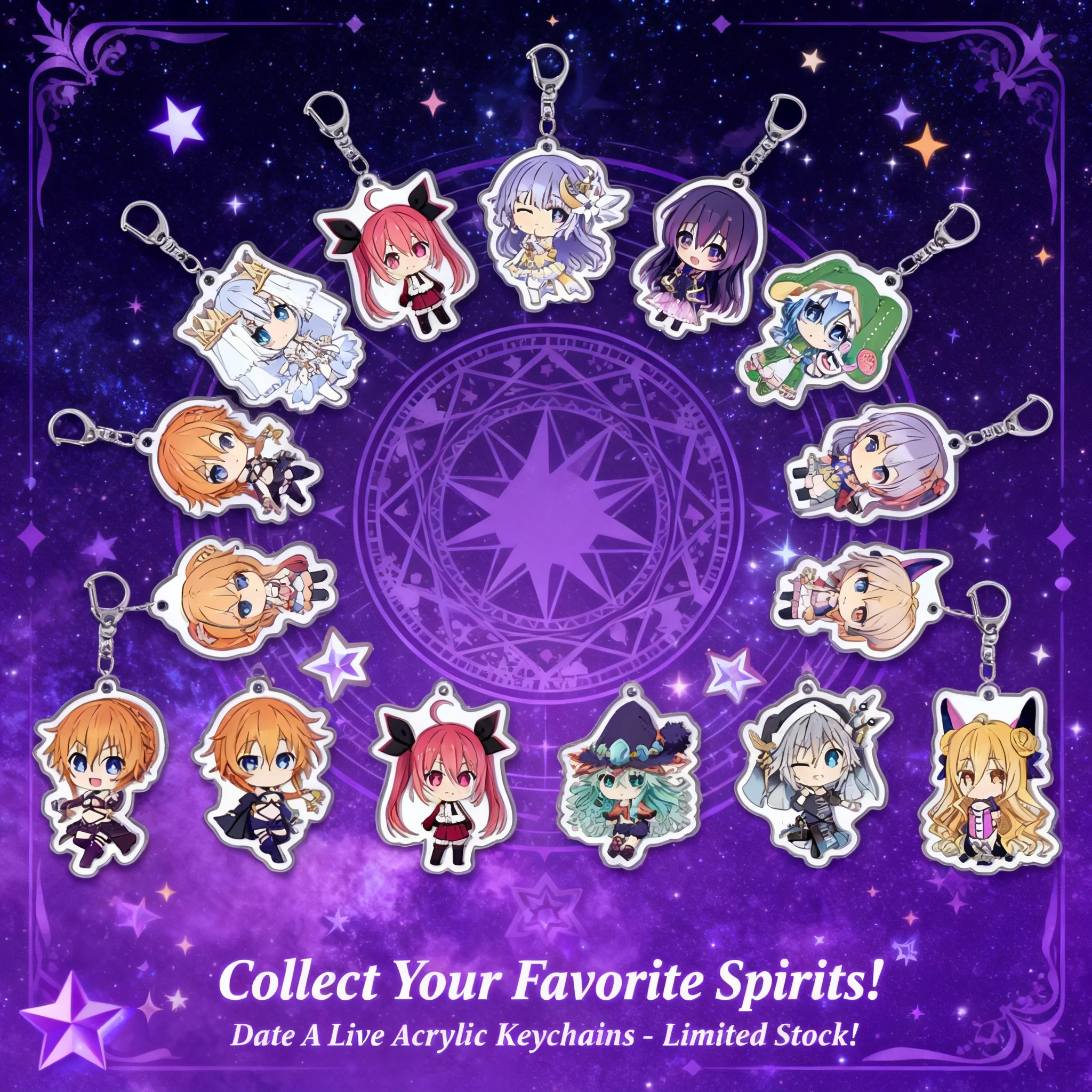 

Акриловый брелок для ключей с изображением персонажей аниме Date A Live: Шидо Ицука и Ятогами Тоха, подвеска с мультяшным рисунком