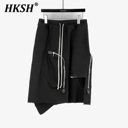 HKSH ์ฌ์ฑ ์ค์ปคํธ ์คํธ๋ฆฌํธ์จ์ด ๋คํฌ RO ์คํ์ผ ๋น๋์นญ ์งํผ ๋๋ก์คํธ๋ง ์ ์ถ์ฑ ์๋ ํ๋ฆฌ๋ฐด๋ ์งง์ ์ค์ปคํธ ์๋ก์ด ๋ด ์ฌ๋ฆ 2026 H2823