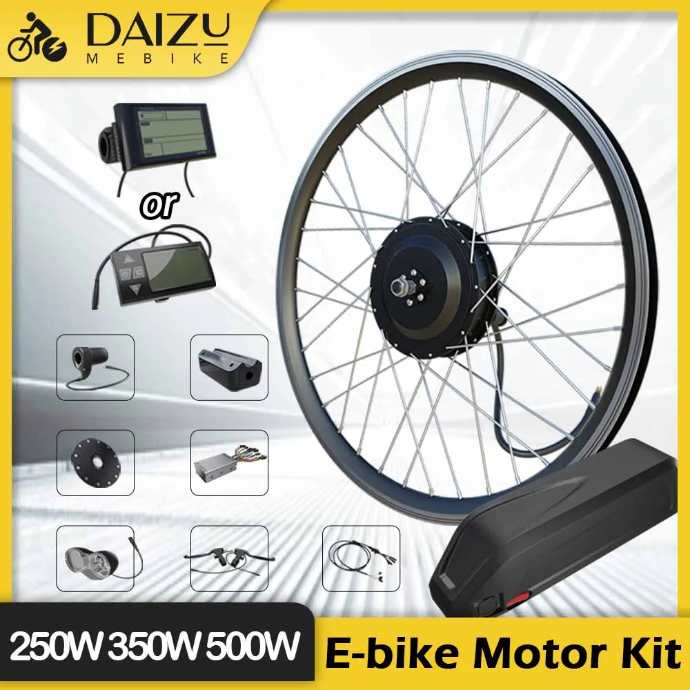 

250W 350W 500W E-Bike Conversion Kit Front Rear Hub Motor Lithium Battery Electric Bicycle Conversion Kit Waterproof Connector