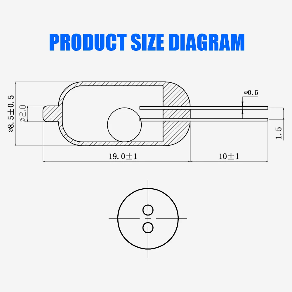 50PCS SW1006 Small Size 8.5*19mm 1A 120v Glass Type Hg Switch Mercury Switch Mercury Sensor