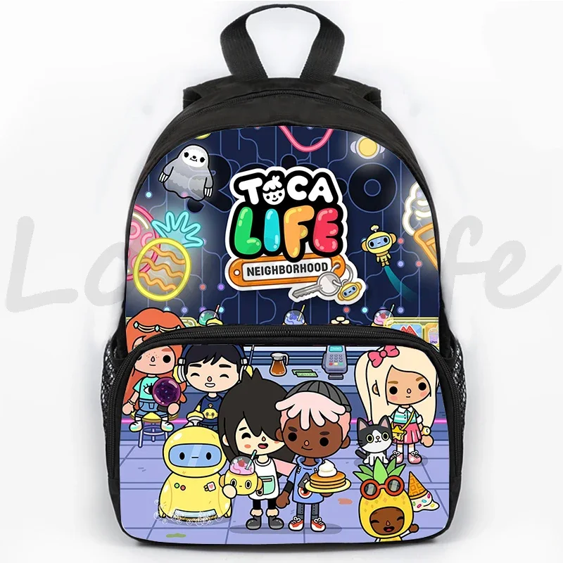 

Toca Life World Backpack for Students Boys Girls Cartoon Waterproof School Bags Child Knapsack Boca Toca Bookbag 16 Inch Mochila