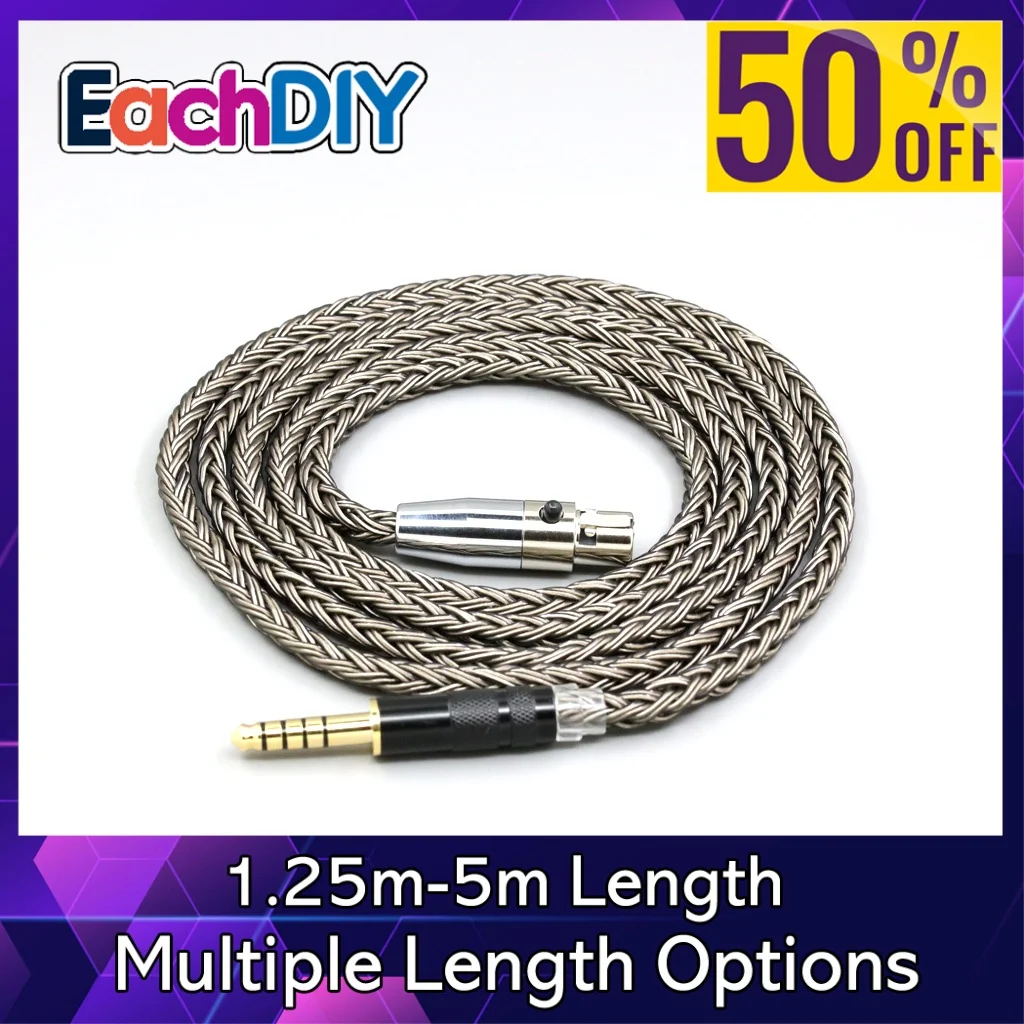 

16 Core Grey Silver plated Earphone Cable For AKG Q701 K702 K271 K272 K240 K141 K712 K181 K267 K712 LN008838