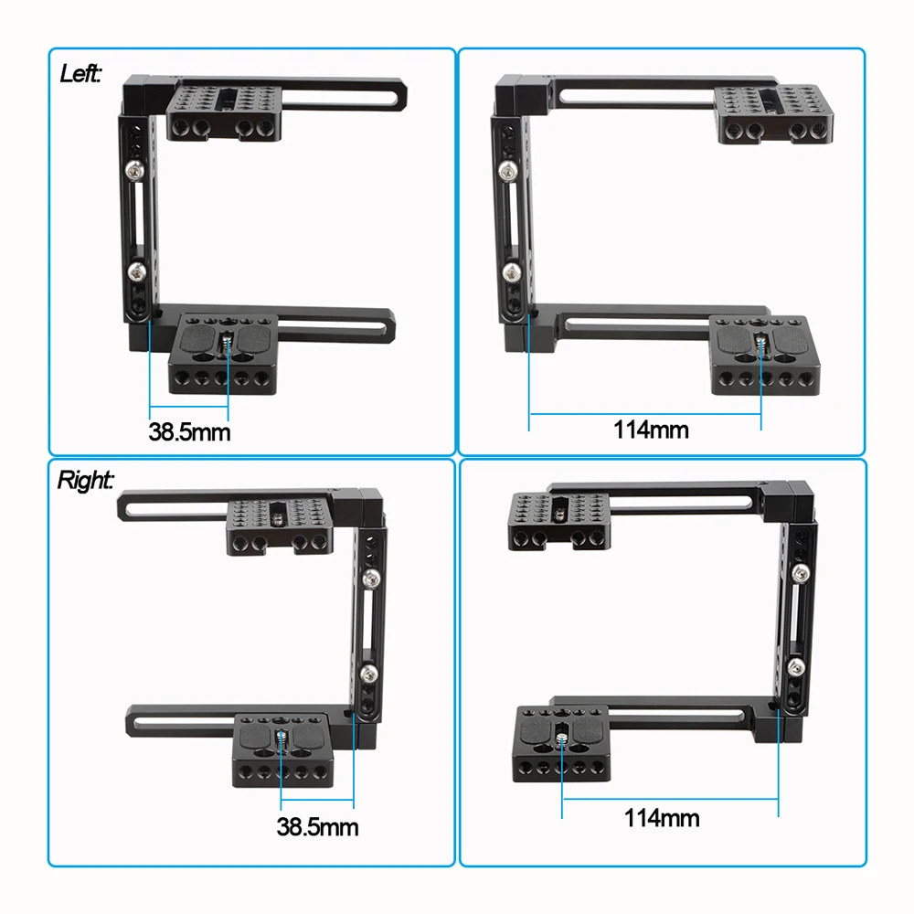 Kayulin 80D GH5 Cage Dual-use Adjustable Dslr Camera Cage For Canon 80D GH5 (Basic)