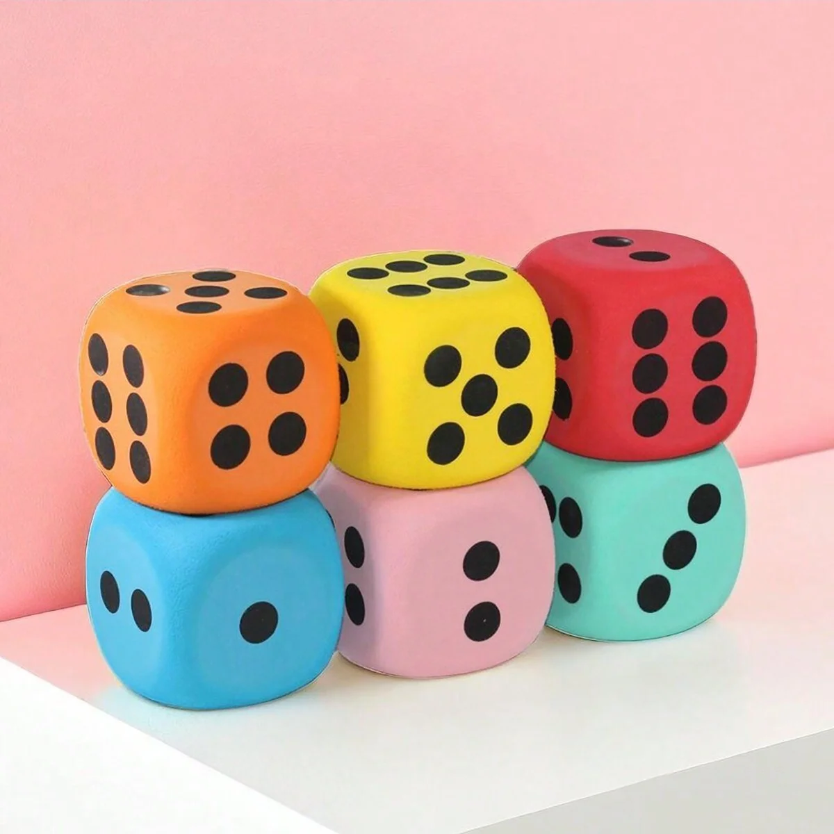 1pc/6pcs-Large soft foam dice set - ideal for interactive games with pets