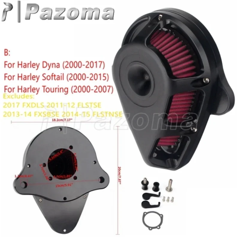 Motorcycle Adjustable Multi Angle Air Filter Cleaner For Harley XL Sportster Dyna Softail Touring Road King Street Glide 04-18