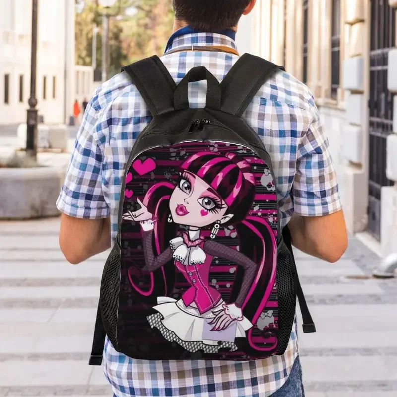 Monster High Anime Reise rucksack Frauen Männer Schule Computer Bücher tasche College Student Daypack Taschen