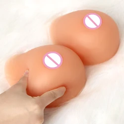 300-1200g Artificial Fake Breast For Cosplay Costumes Self Adhesive Silicone False Chest Transgender Sissy Adult Games Sex Toys