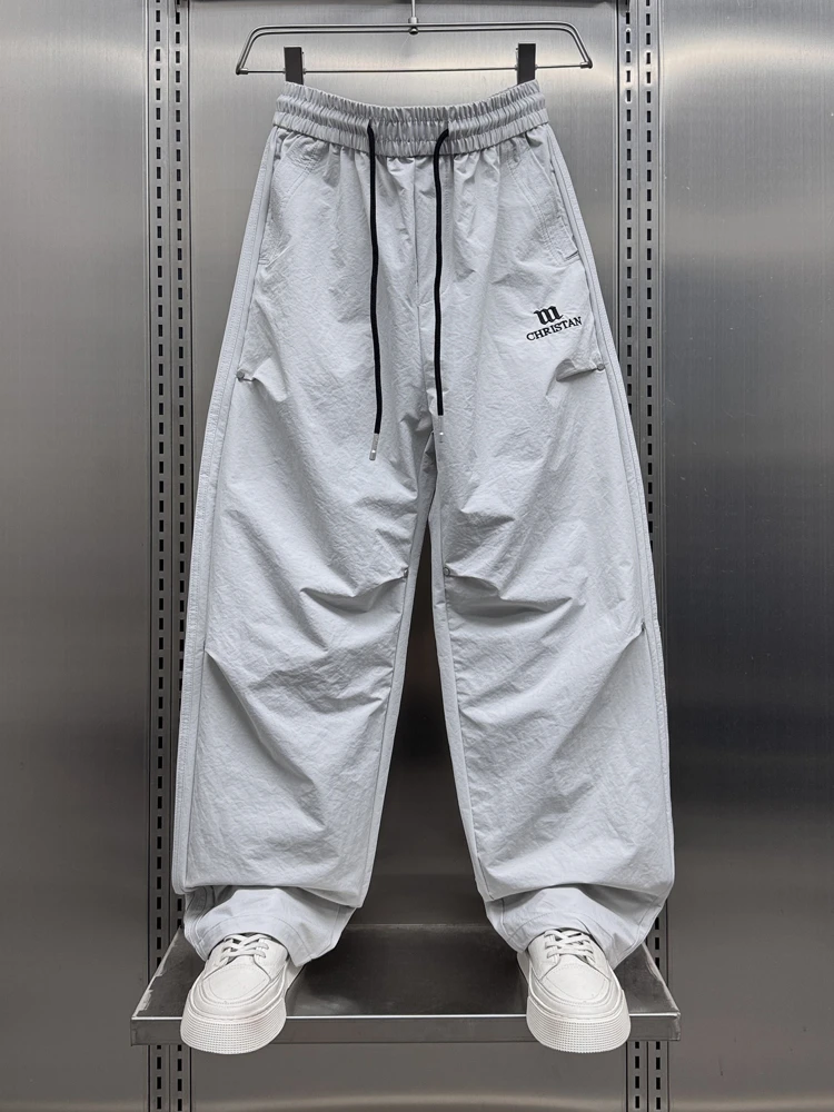 

Мужские свободные прямые рабочие брюки в стиле ретро в японском стиле, дышащие широкие брюки для уличных танцев, десантника