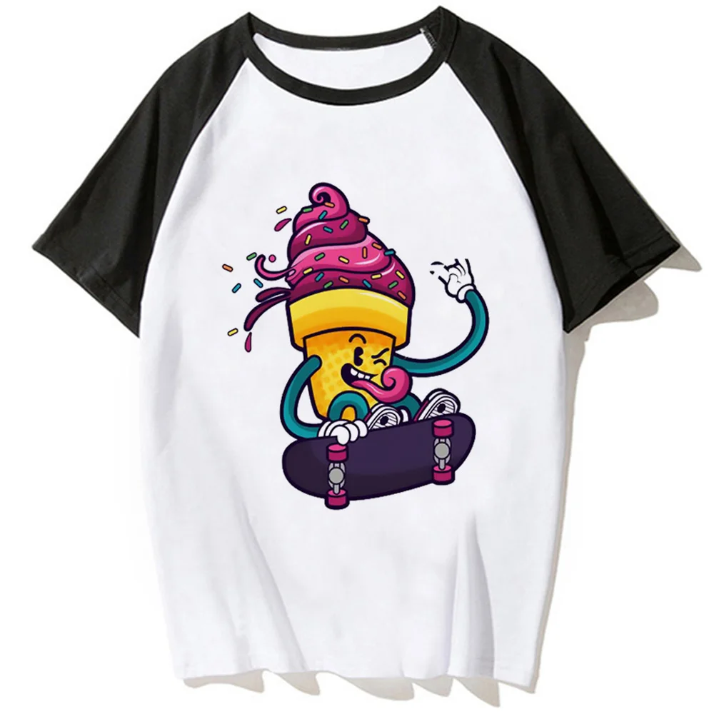 

Ice Cream top women summer harajuku comic t shirt female Japanese clothing