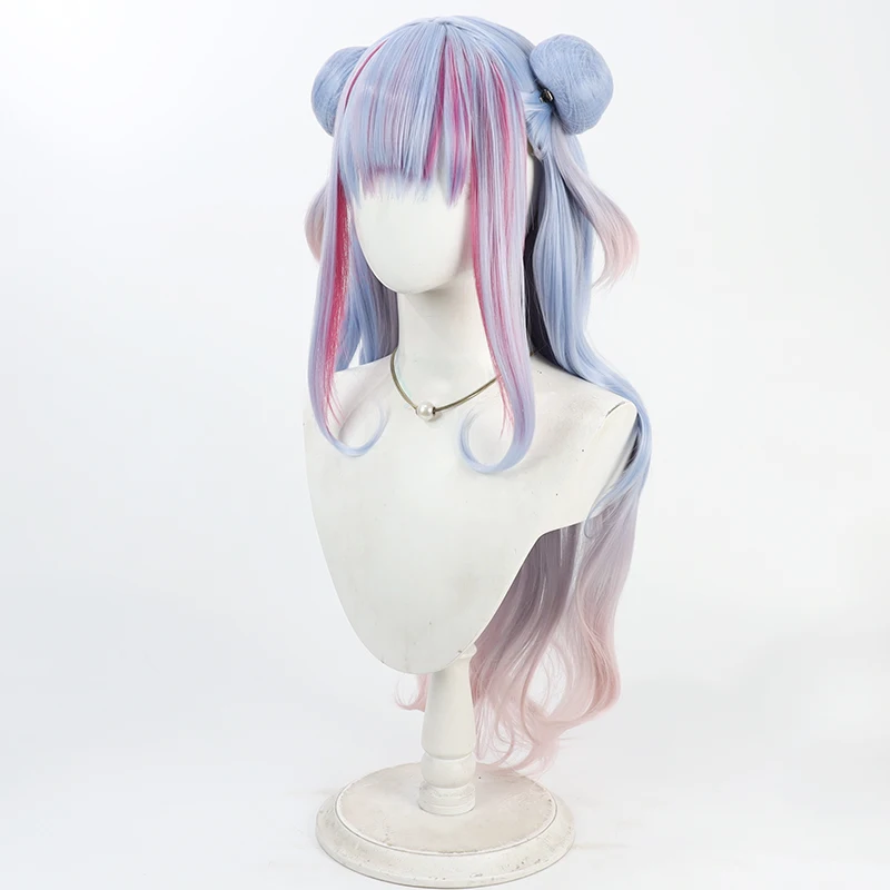 NIJISANJI Virtual YouTube Aoi Sakura Cos Cosplay Wig Halloween Carnival Party Prop Synthetic Hair Heat Resistant Fiber + Wig Cap