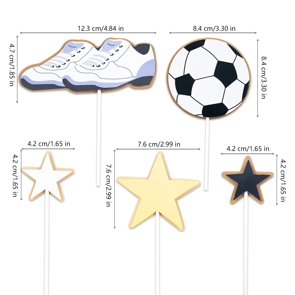 Football Theme Cake Topper Player Figurine Football Cupcake Topper Kids Boy Birthday Party DIY Cake Decoration Supplies