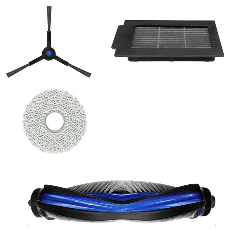 【Berserk】ECOVACS T50 PRO OMNI 및 T50 OMNI용 종합 청소 키트: 메인 롤러, 사이드 브러시, HEPA 필터, 걸레 천, 먼지