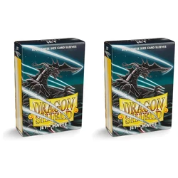 Dragon Shield Bundle: 2 Packs of 60 Count Yu-Gi-Oh Matte Card Sleeves Protector Japanese Size Mini Card Cover(Matte Jet)