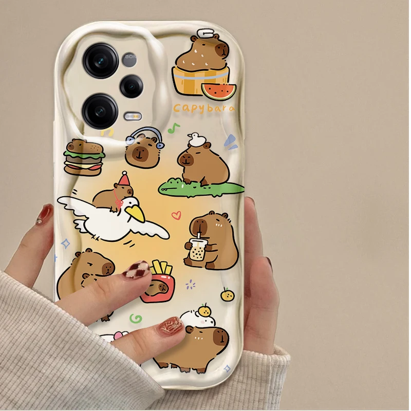 لطيف الكرتون كابيبارا قضية الهاتف ل Xiaomi Redmi A5 A4 A3 A3X A2 A1 زائد 13X Redmi K80 K70 K70E K60 Ultra K60E K50 K40 K40S K30 #5